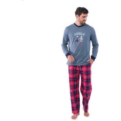 Pyjamas / Chemises de nuit Pyjama long en pur coton et bas en flanelle ROBOT - Achile - Modalova