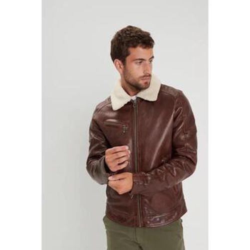 Veste PLATON FAKE FUR LAMB PAOLO DARK COGNAC - Daytona - Modalova