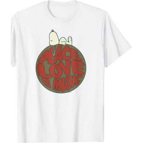 T-shirt Far Out Peace Love And Music - Peanuts - Modalova