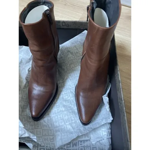 Bottes Moma Boots cuir camel - Moma - Modalova