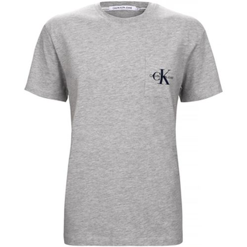 T-shirt T-shirt CK monogram gris - Calvin Klein Jeans - Modalova