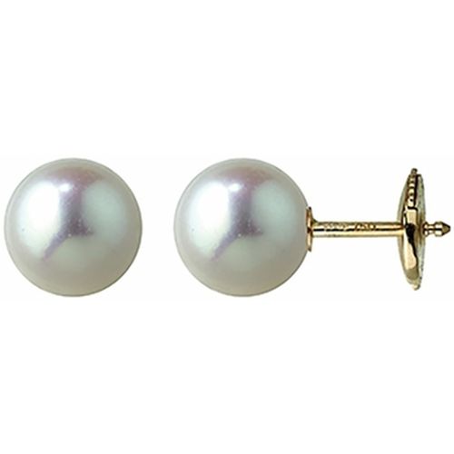 Boucles oreilles Boucles d'oreilles perles de culture or 18 carats 7/7,5mm - Brillaxis - Modalova