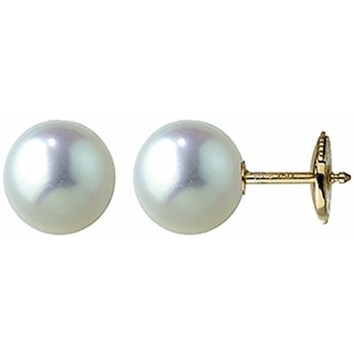 Boucles oreilles Boucles d'oreilles or 18 carats perles Akoya 8/8,5 mm - Brillaxis - Modalova