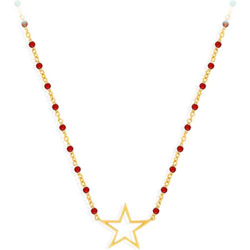 Collier Collier Argent étoile Et Pierre Rouge - Orusbijoux - Modalova