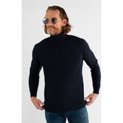 Pull Pull col roulé navy en touch cashemere unicolore - Hollyghost - Modalova