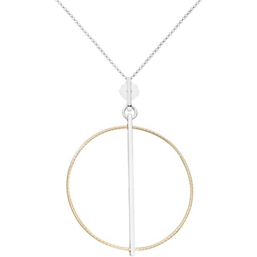 Collier Collier Argent Rhodié Doré Cercle Diamanté Et Lisse - Orusbijoux - Modalova