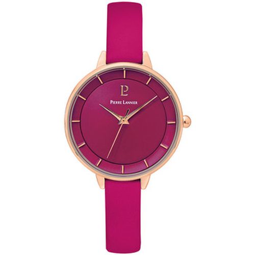 Montre DELICE Cadran Framboise Bracelet Cuir Framboise - Pierre Lannier - Modalova