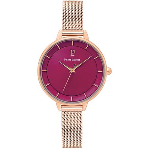 Montre DELICE Cadran Framboise Bracelet Acier Doré - Pierre Lannier - Modalova