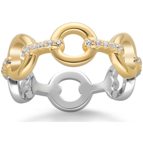 Bijoux Bague Argent Doré Elise Zirconium Blanc - Orusbijoux - Modalova