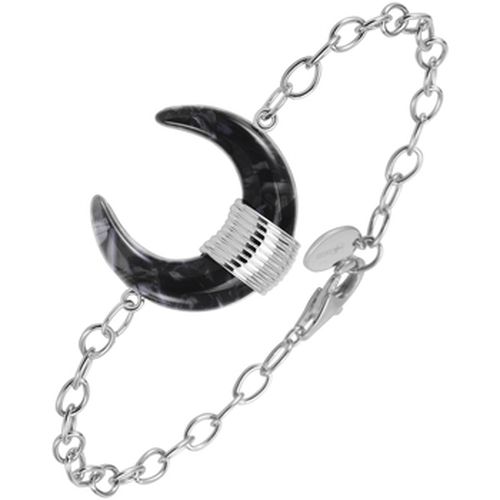 Bijoux Bracelet En Argent Forme Corne Et Acétate Noire - Orusbijoux - Modalova