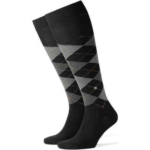 Socquettes Chaussettes Hautes Edinburgh Mix Laine Noir-3000 - Burlington - Modalova