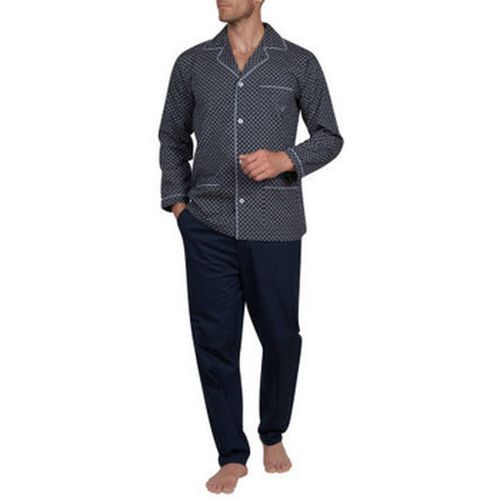 Pyjamas / Chemises de nuit Pyjama long ouvert en popeline pur coton - Mariner - Modalova