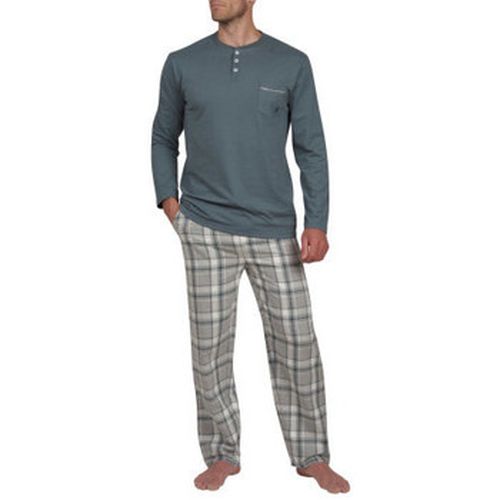 Pyjamas / Chemises de nuit Pyjama en pur coton peigné col boutons et bas en flanelle - Mariner - Modalova