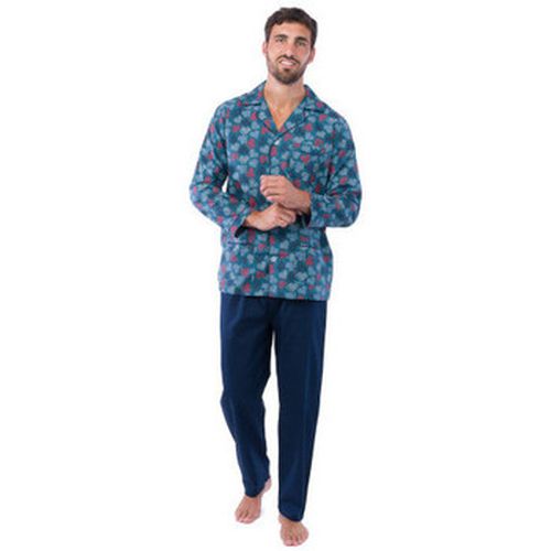 Pyjamas / Chemises de nuit Pyjama long en pur coton chaine et trame motifs coeurs - Achile - Modalova