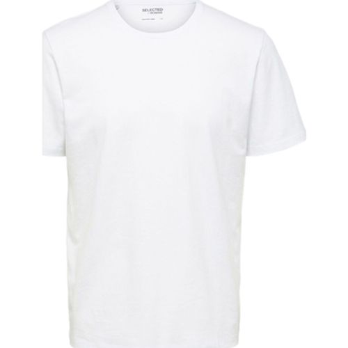 T-shirt Noos Pan Linen T-Shirt - Bright White - Selected - Modalova