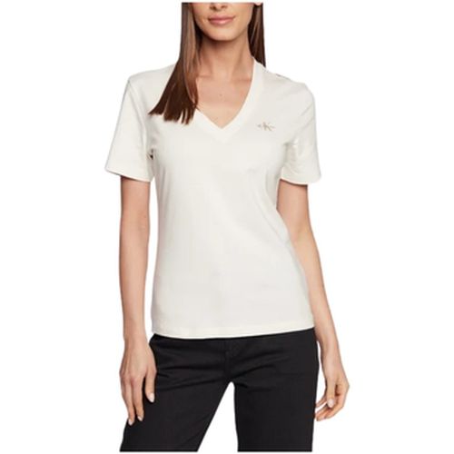 T-shirt T Shirt Ref 59083 YAF Ecru - Calvin Klein Jeans - Modalova