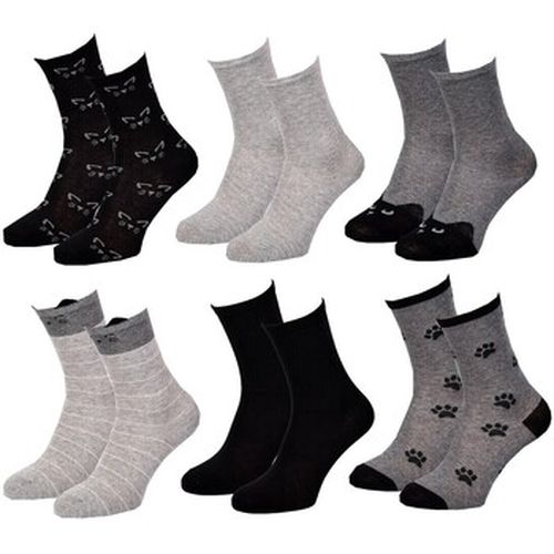 Chaussettes Pack de 6 Paires Chats - Ozabi - Modalova