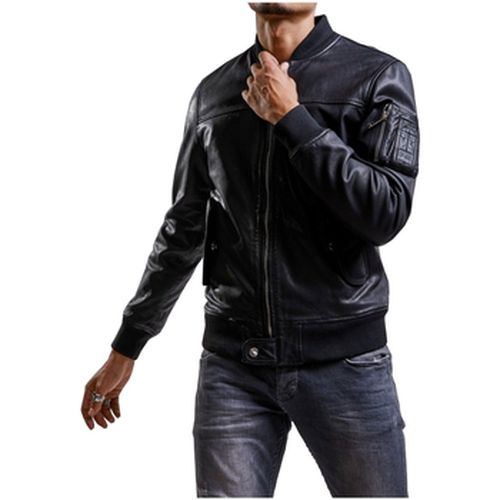 Blouson Bombers en cuir Money ref 51112 Black - Redskins - Modalova