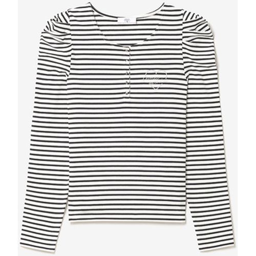 T-shirt Top demi à rayures noires et blanches - Le Temps des Cerises - Modalova