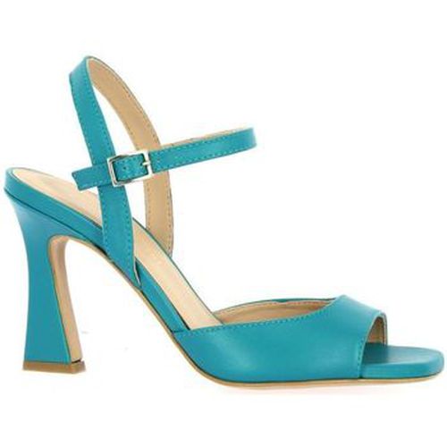 Sandales Nu pieds cuir turquoise - Fremilu - Modalova