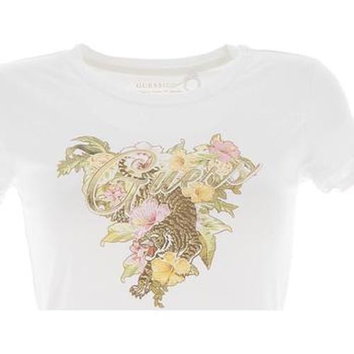 T-shirt Guess Ss hibiscus logo r4 - Guess - Modalova