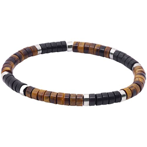 Bracelets Bracelet Pierres Heishi œil Tigre -Medium-18cm - Sixtystones - Modalova