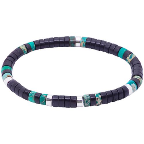 Bracelets Bracelet Perles Heishi Agate Noire -Medium-18cm - Sixtystones - Modalova