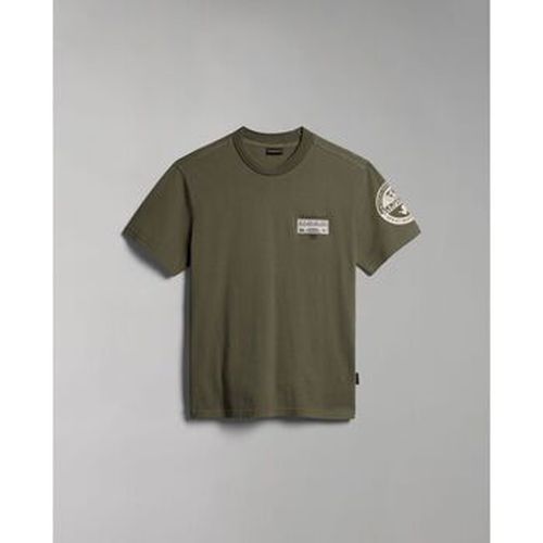 T-shirt S-AMUNDSEN NP0A4H6B-GAE GREEN LICHEN - Napapijri - Modalova