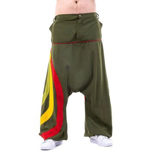 Pantalon Sarouel grande taille mixte arc-en-ciel tricolore reggae - Fantazia - Modalova