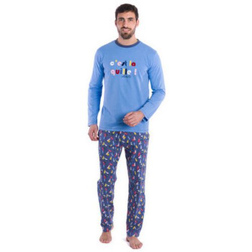 Pyjamas / Chemises de nuit Pyjama long en pur coton jersey "QUILLE" - Achile - Modalova