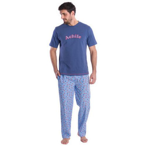 Pyjamas / Chemises de nuit Pyjama long en pur coton " et sa bande" manches courtes - Achile - Modalova