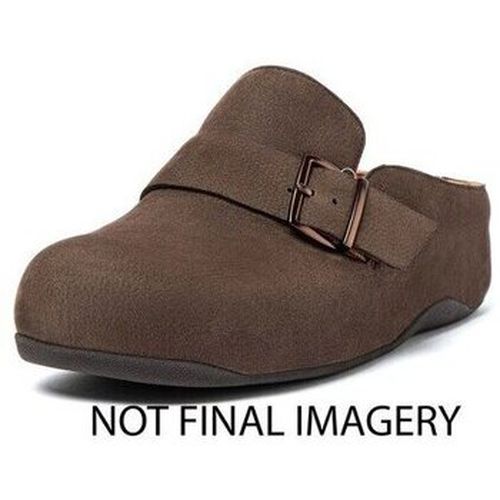 Mules SHUV BUCKLE-STRAP NUBUCK CLOGS CHOCOLATE BROWN - FitFlop - Modalova