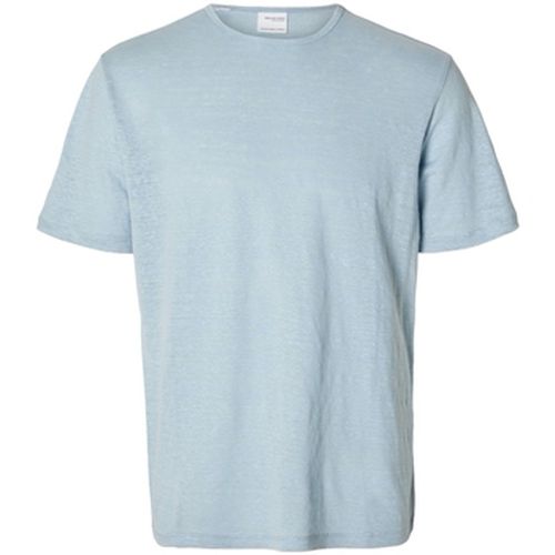 T-shirt T-Shirt Bet Linen - Cashmere Blue - Selected - Modalova