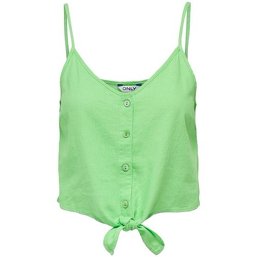 Blouses Top Caro Strap Linen - Summer Green - Only - Modalova
