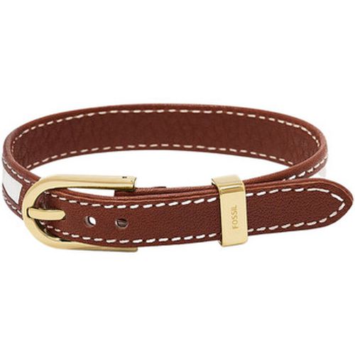 Bracelets Bracelet Heritage D-Link cuir brun et blanc - Fossil - Modalova