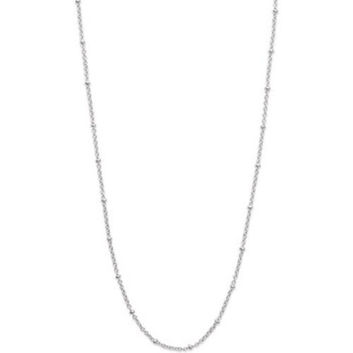 Collier Chaine maille forçat perles argent rhodié 45cm - Brillaxis - Modalova