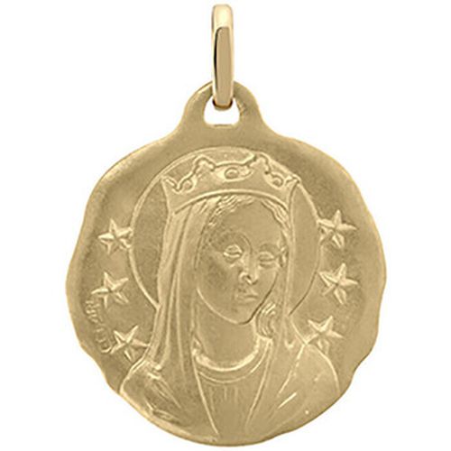Pendentifs Médaille ronde vierge couronnée or 18 carats - Brillaxis - Modalova