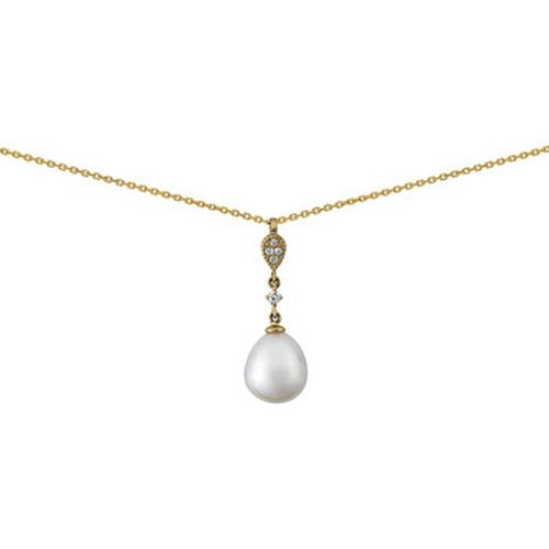 Collier Collier or 18 carats perle poire diamants 7 mm - Brillaxis - Modalova
