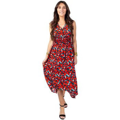 Robe longue asymétrique AMELIA imprimé fleuri - Coton Du Monde - Modalova