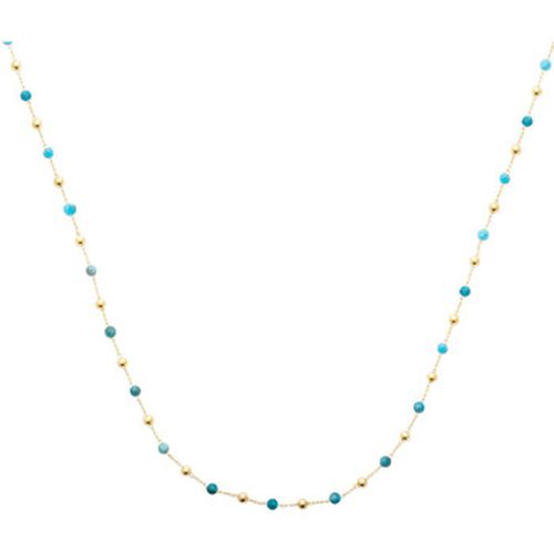 Collier Collier perles fantaisis plaqué or et bleu - Brillaxis - Modalova