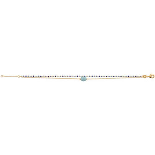 Bracelets Bracelet plaqué or et perle d'amazonite - Brillaxis - Modalova