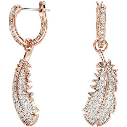 Boucles oreilles Boucles d'oreilles Nice plume doré - Swarovski - Modalova