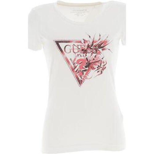 T-shirt Ss rn flower triangle tee - Guess - Modalova