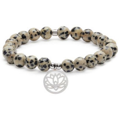 Bracelets Bracelet Mala Lotus "Joie de l'Être" en Jaspe Dalmatien - Karma Yoga Shop - Modalova