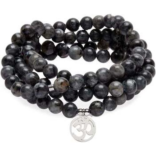 Bracelets Bracelet Mala "Om" de 108 perles en Labradorite Grise - Karma Yoga Shop - Modalova