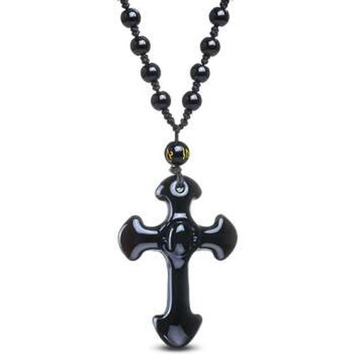 Collier Collier Crucifix en Obsidienne - Karma Yoga Shop - Modalova