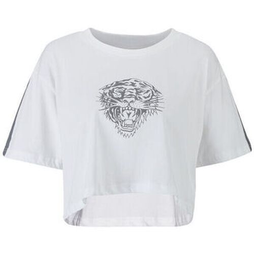 T-shirt Tiger glow crop top white - Ed Hardy - Modalova
