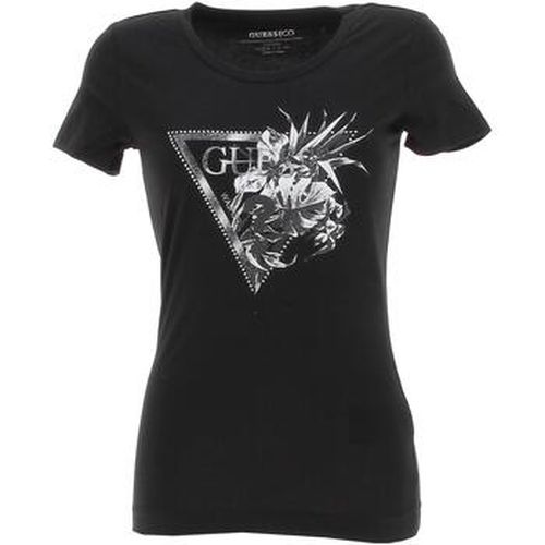 T-shirt Ss rn flower triangle tee - Guess - Modalova