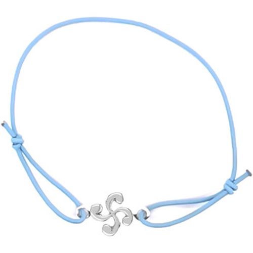 Bracelets Bracelet croix basque argent sur élastique bleu ciel - Bijoux Basques - Modalova