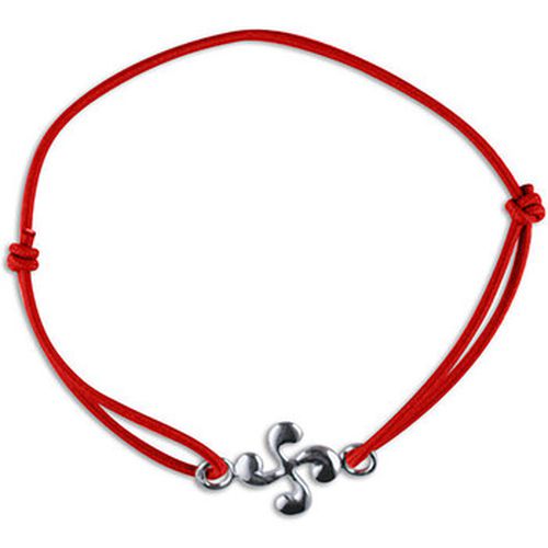 Bracelets Bracelet croix basque argent sur élastique rouge - Bijoux Basques - Modalova